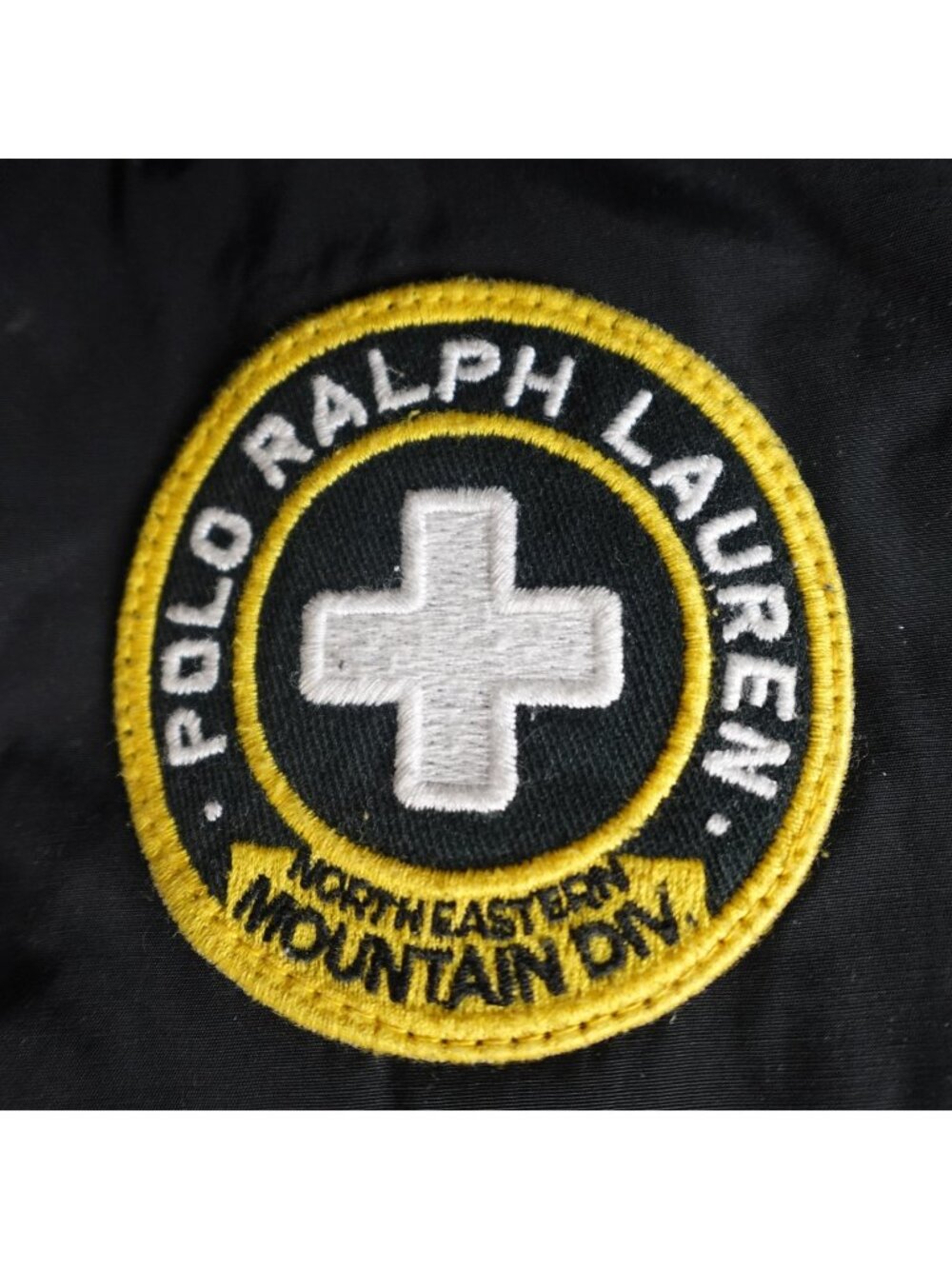 Polo Ralph Lauren Jacket Large Black Full Zip Mountain Division Hooded Vintage